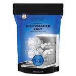 Aromasong Dishwasher Salt 5 LB - 100% Natural Water Softening Agent for Cleaner Dishes & Washer Reactivation