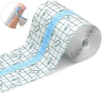 vendaje para tatuajes,10cm*10m cinta adhesiva heridas vendaje,Transparente rollo de película impermeable,y anti-alérgica,transparente, impermeable,vendaje de yeso fijador (10cm*10m)