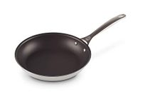 Le Creuset 3-Ply Plus Stainless Steel 26cm Shallow Frying Pan, 96600226000000, Silver