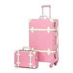 UNIWALKER Vintage Pink Luggage Set,