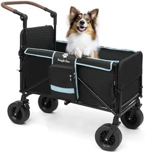 Snagle Paw Extra Large Dog Stroller,Wagon Cart for Medium Large Dogs up to 200lbs | All Terrain Foldable Pet Stroller with Ramp & Tailgate (Extra Space), Adjustable Handle & One-Step Brake