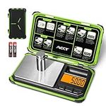 𝑨𝑪𝑪𝑻 Precision Pocket Scale, 200gx0.01g jewelry gram scale, digital food scale with LCD display, one-click conversion 6 units, mini scale for kitchen/powder/herb/coins(Battery included)