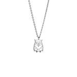 Owl Silver – La Menagerie Origami Jewellery & Silver Geometric Necklace – 925 Sterling plated Silver Necklace & Owl Necklaces for Women – Owl Necklace for Girls & Origami Necklace