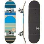 Magneto Complete Skateboard | 31" x 8" | 9-Layer Maple Double Kick Concave Deck | Kids Skateboard Cruiser Skateboard | Skateboard for Beginners, Teens & Adults | Fully Assembled (Sunset Blue)