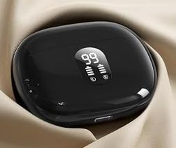 wyness Wireless Earbuds Bluetooth 5.3 Ear Buds, Hi-Fi Stereo Bass Ear Buds with 48H Playtime & LED Display, Lightweight in-Ear Headphones with Mic, IPX7 Waterproof, Touch Control for iPhone