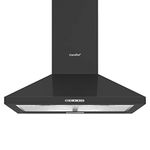 COMFEE' 60 cm Chimney Cooker Hood PYRA17B-60 Extractor Hood with LED and Recirculating & Ducting System Wall Mounted Range Hood 600 mm Extractor Fan Kitchen - Black