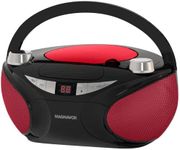 Magnavox MD6949 CD Boombox with AM/FM Radio & Bluetooth Wireless Technology - Red/Black