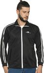 HPS SPORTS Men's Regular Fit Zip Closure Track Jacket (XXL, Black)