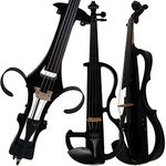 Aliyes Handmade Silent Electric Violin 4/4 Full Size Professional Student Violin For Beginner Solid Wood Violin Kit String,Shoulder Rest,Rosin-1801