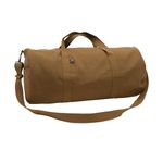 Rothco Canvas Shoulder Duffle Bag Military Canvas Gym Bag, Work Brown, 19 Inches