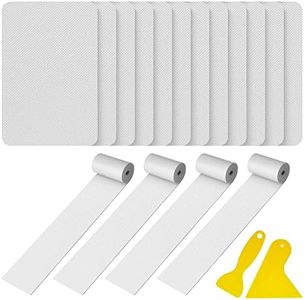 BBTO 16 Pcs Summer Boat PVC Repair Patches Gray Kayak Patches Waterproof Kayak Repair Kit with 2 Tools for Swimming Pools Canoe Raft Inflatable Boat Air Beds Accessory, No Glue