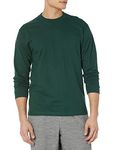 Hanes Men's Beefy Long Sleeve Shirt (1 and 2 Pack Option), Deep Forest - 1 Pack, Large