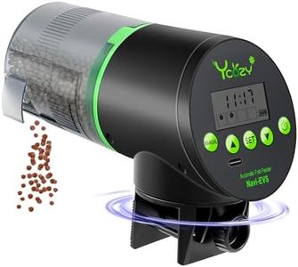 Ycozy Automatic Fish Feeder Rechargeable with USB Cable Moisture-Proof Intelligent Fish/Turtle Feeder for Aquarium & Fish Tank Daily Fish Food Dispenser | Navi-EVS