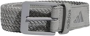 adidas unisex-adult Braided Stretch Belt, Grey Three, Medium-Large