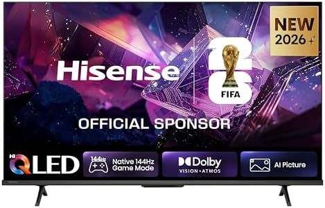Hisense 43E7DS PRO Fernseher 43 Zoll, 4K UHD QLED, Smart TV, Hi-Concerto, 144Hz Game Mode, Hi-QLED Colour, Dolby Vision.Atmos, Filmmaker Mode, Dolby Audio, DTS Virtual: X, FreeSync Premium [2026]