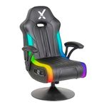 X Rocker Torque Pedestal Gaming Chair, with Subwoofer and Vibration, Neo Motion, 2.1 Bluetooth, Wireless, 5114001, 31.5" x 26" x 40.6", Black and RGB