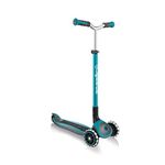 Globber Master Folding Scooter with Light Up Wheels and 5 height adjustable handlebars 74-94cm Suitable from 4 years max user weight 50kg (Teal)