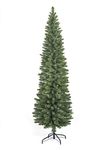 Snowtime 8ft Green Pine Pencil Slim Artificial Christmas Tree with 460 Branch Tips (click to see more sizes)