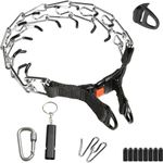 WOSKAR Dog Pinch Collar, Adjustable Prong Collar for Small Medium Large Dogs,Dog Martingale Collars(S,10"-14")