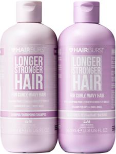 Hair Burst Wavy & Curly Shampoo and Conditioner Set – Sulfate-Free, Curl Enhancing, Frizz Control