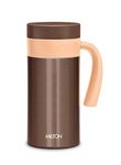 Milton Flagon Thermosteel Vacuum Insulated Flask, 400 ml, Brown | Hot & Cold | Rust Proof | Leak Proof | Mug for Tea, Coffee & Juice