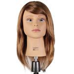 HairArt Cosmetology Mannequin Head (Emma LB) with Human Hair - 100% Virgin European Hair 12"-14"