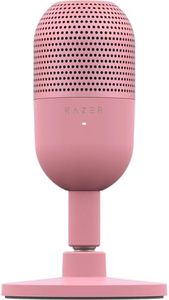 Razer Seiren V3 Mini USB Microphone: Condenser Mic - Supercardioid Pickup Pattern - Tap-to-Mute Sensor with LED Indicator - Shock Absorber - Ultra Compact - PC, Discord, OBS Studio, XSplit - Quartz
