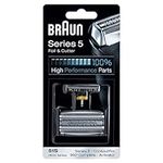 Braun Series 5 Electric Shaver Replacement Head, Easily Attach Your New Shaver Head, Compatible All Old Generation Series 5 Electric Shavers, 51S, Silver