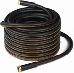 Atlantic Heavy Duty Garden Hose 5/8 Inch x 50 Foot Black Color Durable Water Hose (50FT)