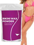 Bikini Hair Removal Powder Wax | Bikini Hair Removal Herbal Wax Powder | 5 Min's Painless Herbal Wax Powder all Skin Types Hands, Legs, Underarms, Bikini Area & Intimate Area | BLITZWAX Waxing Kit for Women