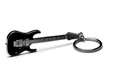 Ibanez RG Guitar Silver and Black Metal Keyring