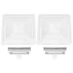 Kojem 14" Roof Vent Cover Compatible with Ventline Previous to 2008 & Elixir Vents starting 1994 Replacement RV Vent Lid Roof Part Kit White 14" X 14" - 2Pcs