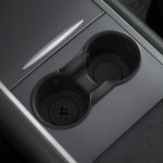 Spigen Tesla Model 3 2021-2023 and Y Centre Console Cup Holder Insert Relaxed Grip Designed for Tesla Accessories - Carbon Edition