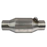 MAYASAF Universal Catalytic Converter 2.5" Inlet/Outlet, with O2 Port (EPA Compliant)