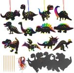 MONCAP 48pcs Dinosaur Scratch Art f
