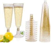 100 Pack Plastic Champagne Flutes 1