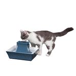 PetSafe Drinkwell Pagoda Dog and Cat Water Fountain, Blue, Ceramic, 70 oz. Capacity, Carbon Filter