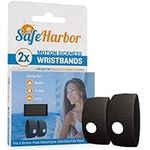 SafeHarbor Motion Sickness Wristbands | 2 Anti Nausea Travel Wrist Bands for Your Cruise Essentials | Natural Nausea Relief and Sea Sickness Bracelets For Children and Adults | Helpful E-Book Included