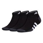 adidas Men's Cushioned Low Cut Socks (3-Pair), Black/Onix Grey/White, Large