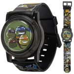 Accutime Ninja Turtles Kids' Digital Watch, Black, Japanese