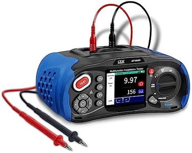 CEM T.ax Included DT-6650 Multifunction Installation Tester with 3.5" TFT Color LCD Display,Voltage,Insulation Resistance,Earth Resistance,Loop impedance,Loop impedance,RCD,PFG,PSC Support 400V TN