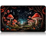 for MTG Game Playmat, for Magic TCG Rubber Play mat,Tabletop Card Playmats with Smooth Surface,Trading Card Inked Game Mat,Battle Game,Forest Musnroom