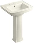 Kohler K-2359-8-96 Archer Pedestal Lavatory with 8" Centers, Biscuit