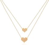 MEVECCO Layered Heart Pendant Neckl