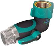 2wayz - 90 Degree Metal Hose Elbow for RV, 90 Degree Hose Adapter for RV, Hose Angle Connector, Water Hose Shut Off Valve, Outdoor Faucet Extender, Right Angle Garden Hose Adapter, Heavy Duty