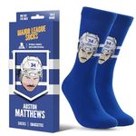 Major League Socks - NHL Toronto Maple Leafs - Auston Matthews - Hockey Fan Holiday Gift Unisex Apparel (Size 7-13)