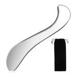 Gua Sha Tool, Stainless Steel Muscle Scraper Tool, IASTM Tool for Soft Tissue Massage, Muscle Relaxation Massage Scraping Tool, Fascial Scraper for Back Physiotherapy on Arms and Legs