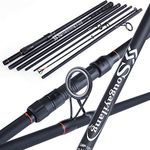 Sougayilang Carp Fishing Rod Carbon Fiber Spinning Fishing Rod,with Super Smooth Guide Ring,(3M/3.6M) 6/7 Section Portable Travel Fishing Pole for Saltwater or Freshwater Carp Rod-3.6M