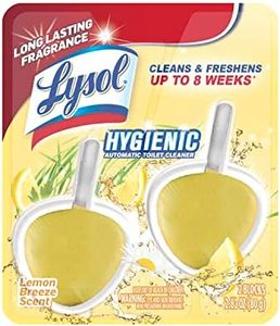 Lysol Automatic In-The-Bowl Toilet Cleaner, Cleans and Freshens Toilet Bowl, Lemon Breeze Scent, 2ct