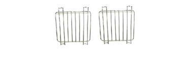 Dibha Heavy Quality Stainless Steel Square Shaped Steaming/Roasting/Grilling/Baking Tray/Cooling Rack Stand (Set of 2, Size - (L -17 B -16 H - 2cm))